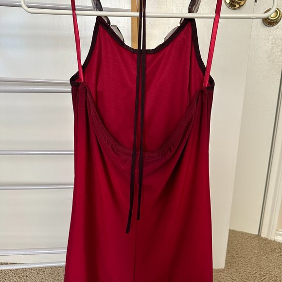 Ombre Red Beaded Halter Top - Picture 2 of 4